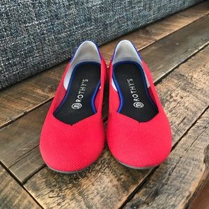 Rothy’s “The Flat” in Cherry Solid